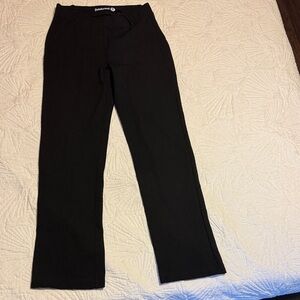 Betabrand Classic Black Straight Leg Pants